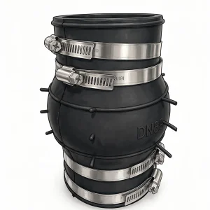Rubber Bellow Expansion Joint DN89 with Stainless Steel Clamps