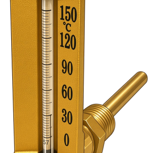Industrial V-Shape Thermometer, Right Angle, 0–150 °C — VT-150C-RA