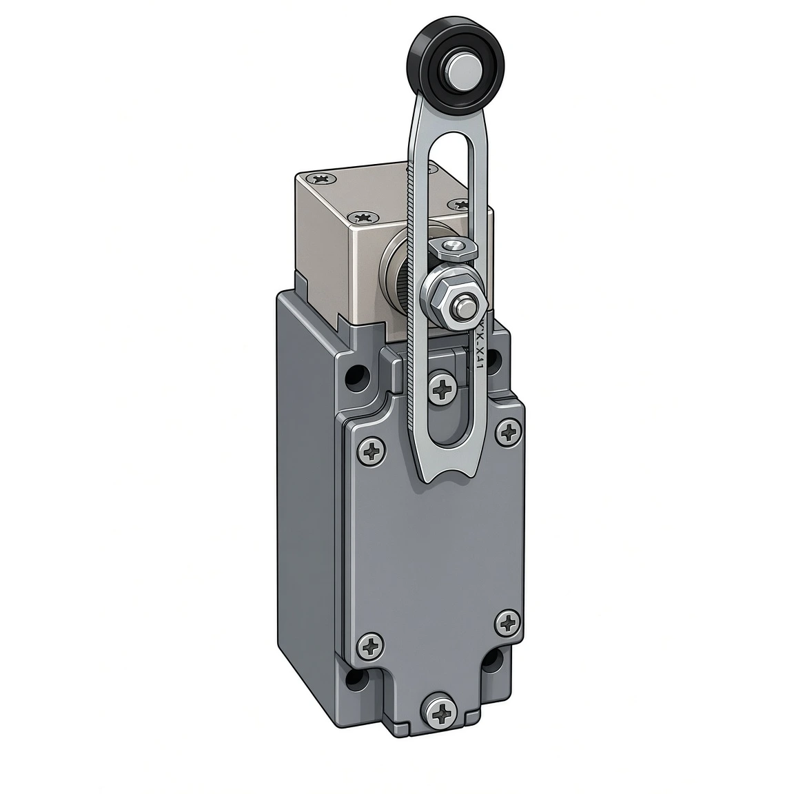 Limit Switch XCKJ10541H29C — Metal, Rotary Head, Variable-Length Roller Lever, 1NC+1NO, M20
