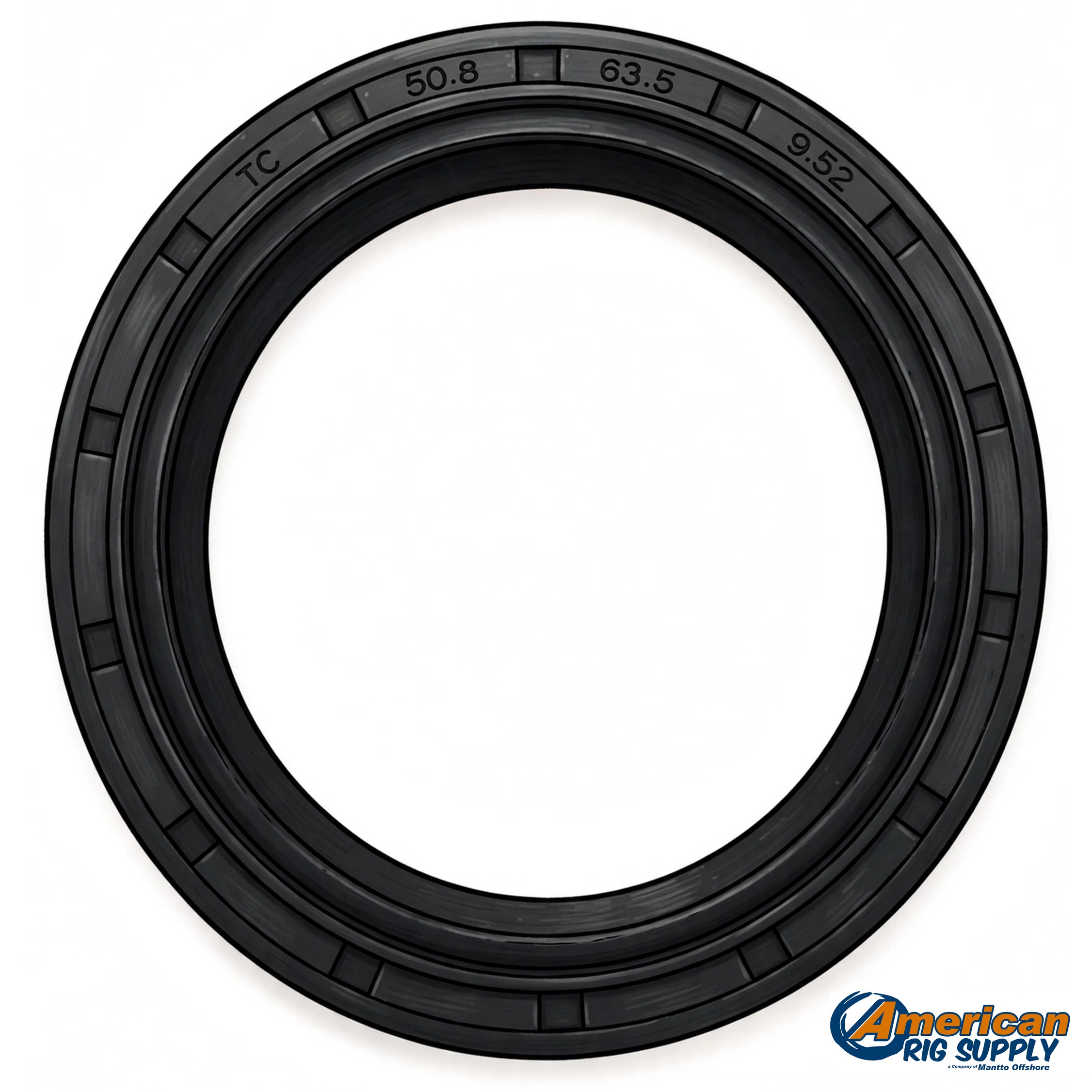 Oil Shaft Seal 50.8 * 63.5 * 9.52 Double Lip TC